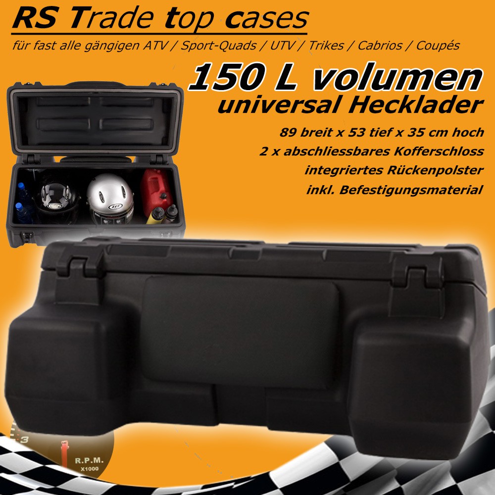 150L QUAD KOFFER ATV TOPCASE QUADKOFFER TRANSPORTBOX STAUBOX GEPÄCKTASCHE BOX