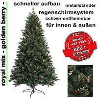 Künstlicher Weihnachtsbaum 150cm 180cm 220 cm Kiefer mit weissen Spitzen